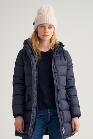 Doudoune slim à capuche - Bleu marine