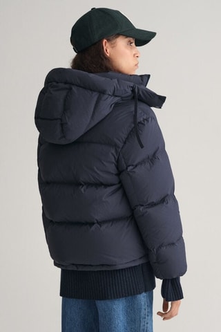 Doudoune relaxed à capuche - Bleu marine