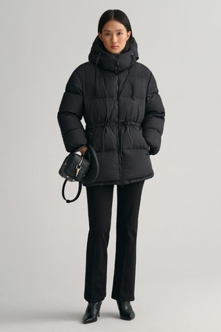 Doudoune relaxed à capuche - Noir