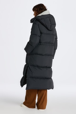 Gewatteerde Jas Relaxed Fit met Capuchon - Zwart