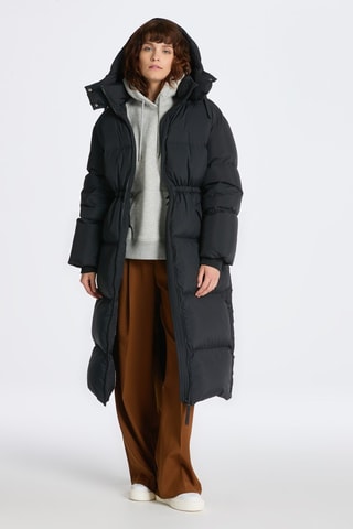 Gewatteerde Jas Relaxed Fit met Capuchon - Zwart