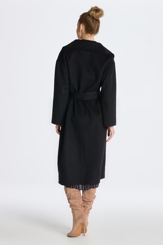 Manteau relaxed en laine - Noir