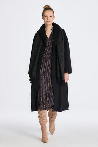 Manteau relaxed en laine - Noir