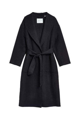 Manteau relaxed en laine - Noir