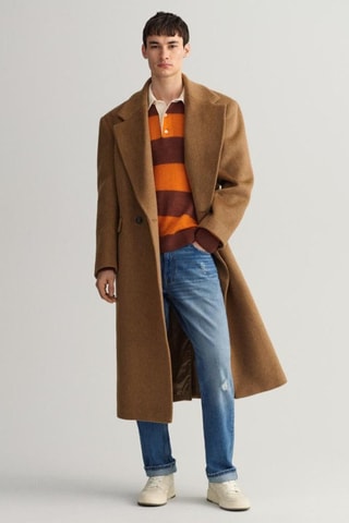 Wollen Oversized Jas - Lichtbruin