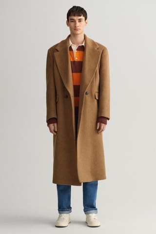 Wollen Oversized Jas - Lichtbruin