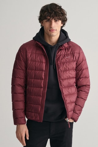 Gewatteerde Jas regular - Bordeauxrood