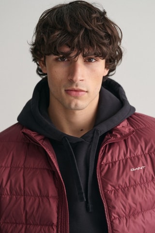 Gewatteerde Jas regular - Bordeauxrood
