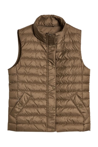 Mouwloze Gewatteerde Jas Regular - Bruin