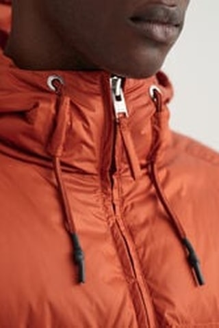 Gewatteerde Jas met Capuchon - Oranje