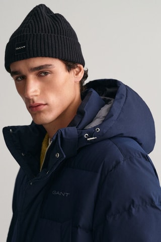 Gewatteerde Jas Relaxed Fit met Capuchon - Marineblauw