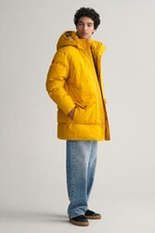 Gewatteerde Jas Relaxed Fit met Capuchon - Geel