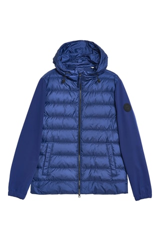 Gewatteerde Jas Regular Fit met Capuchon - Blauw