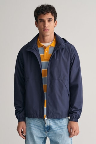 Windjack Regular met Capuchon - Marineblauw