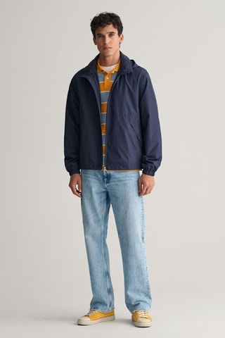 Windjack Regular met Capuchon - Marineblauw