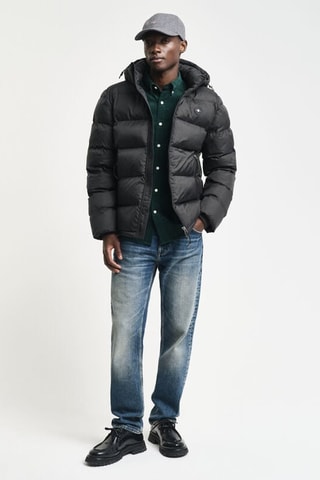 Gewatteerde Jas Regular Fit met Capuchon - Zwart