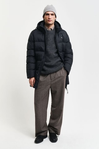 Gewatteerde Jas Regular Fit met Capuchon - Zwart