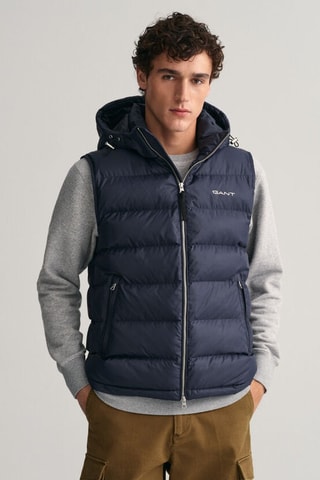 Bodywarmer met Capuchon Regular Fit - Marineblauw