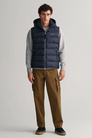 Bodywarmer met Capuchon Regular Fit - Marineblauw