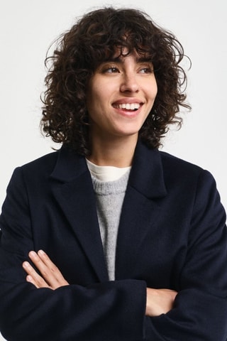 Wollen en Kasjmier Jas - Zwart