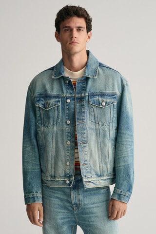 Jasje relaxed fit - Verwassen Blauw