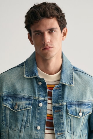 Jasje relaxed fit - Verwassen Blauw