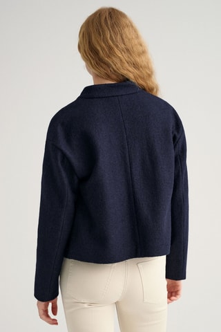 Wollen Jasje Regular - Marineblauw