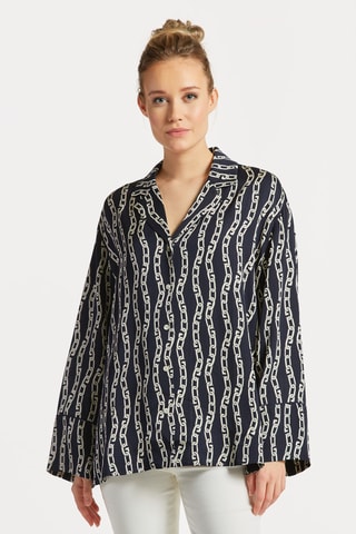 Blouse relaxed - Marineblauw