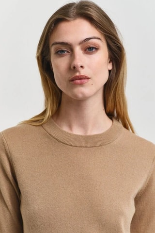 Lamswollen Trui-jurk - Camel