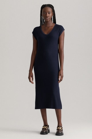 mouwloze Jurk Relaxed Fit - Marineblauw