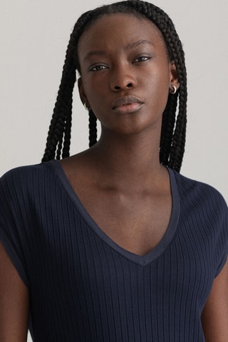 mouwloze Jurk Relaxed Fit - Marineblauw