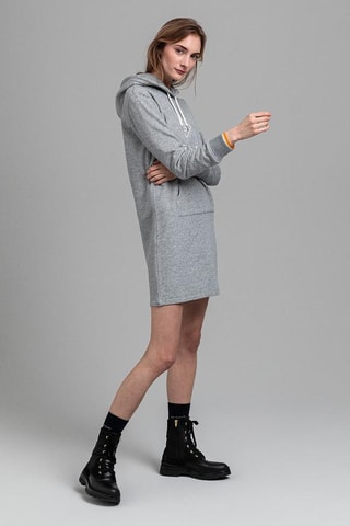 Sweaterjurk met Capuchon - Grijs