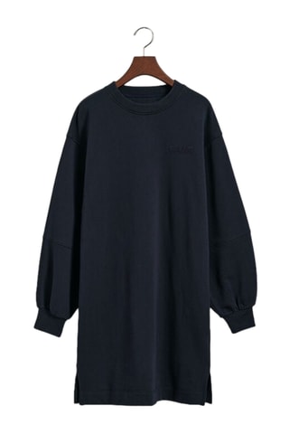 Sweater-jurk oversized - Marineblauw