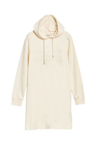 Sweaterjurk regular met Capuchon - Beige