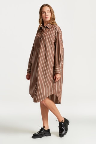 Robe chemise relaxed - Marron