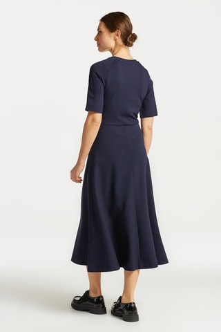 Robe longue regular - Bleu marine