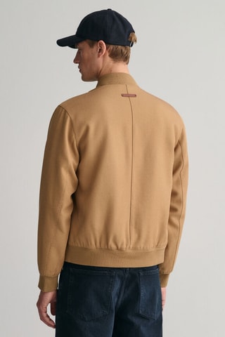 Wollen Jack Regular - Donkerbeige