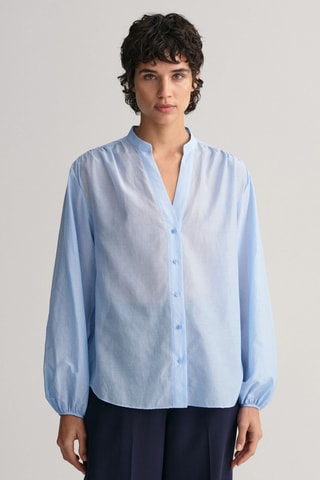 Zijde Blouse Relaxed Fit - Lichtblauw