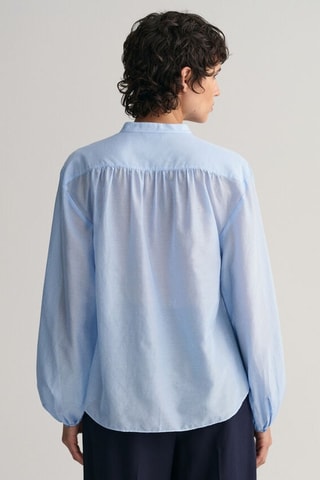 Zijde Blouse Relaxed Fit - Lichtblauw