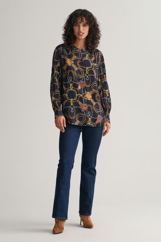 Blouse relaxed - Marineblauw