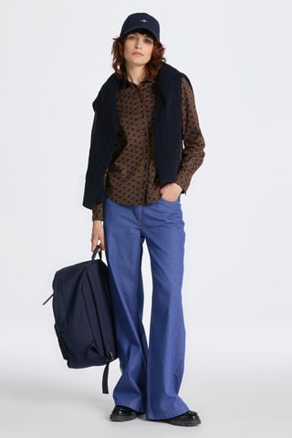 Blouse Regular Fit - Marineblauw