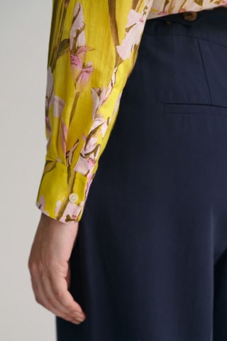 Zijde Blouse Regular Fit - Geel