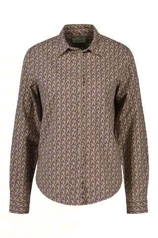 Blouse Regular Fit - Bruin en Paars