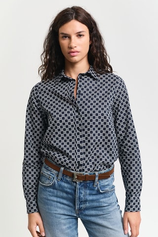 Blouse Regular Fit - Marineblauw