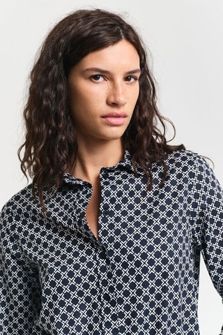 Blouse Regular Fit - Marineblauw