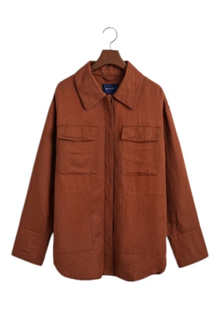 Surchemise relaxed en lin - Marron