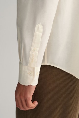 Zijde Overhemd Relaxed Fit - Crèmekleurig