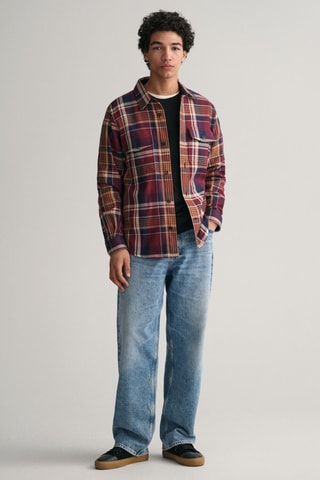 Overhemd Regular Fit - Bordeauxrood