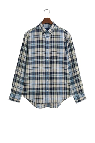 Linnen Overhemd Regular - Blauw