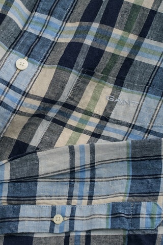 Linnen Overhemd Regular - Blauw